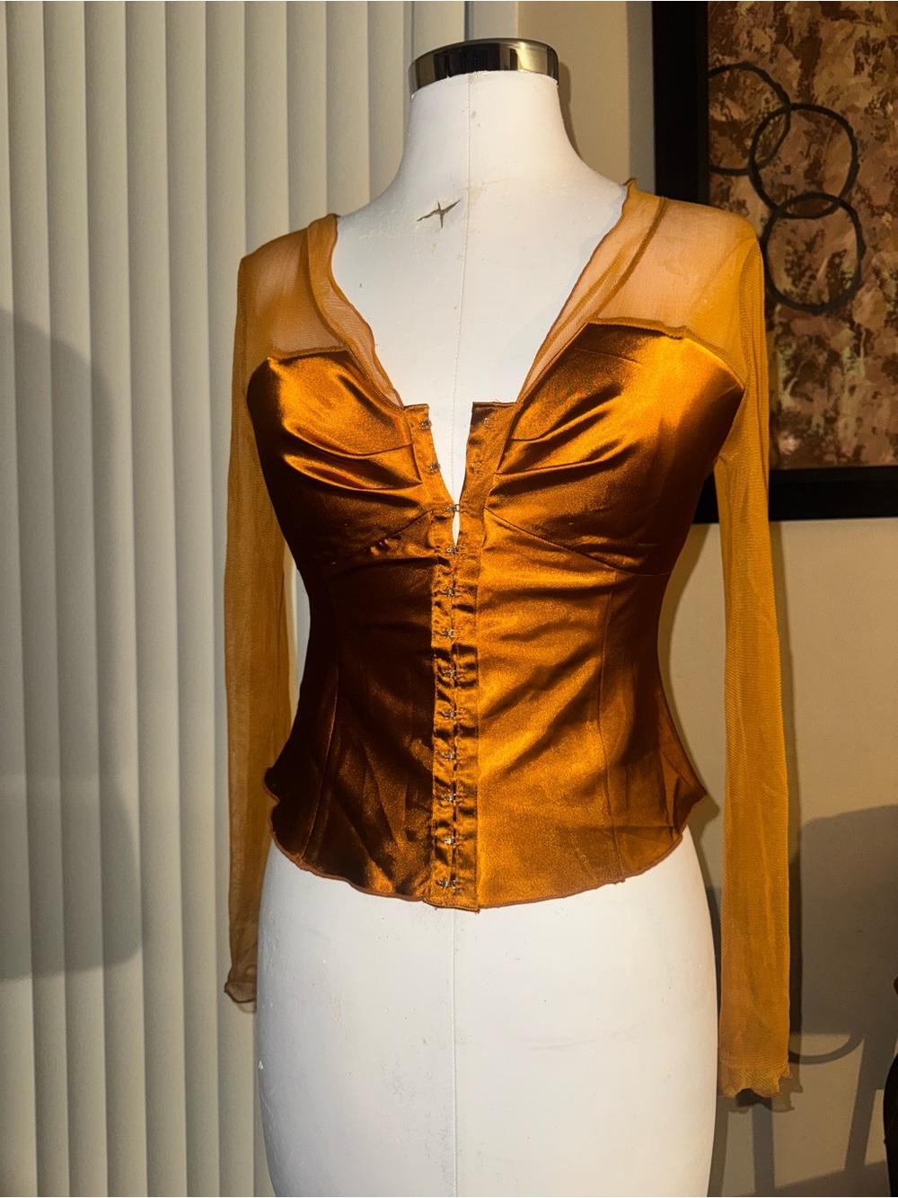 vintage Forenza long-sleeve corset top